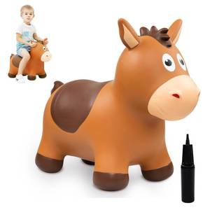 lot 14260 image: ZOOJOY Bouncy Horse Hopping Toys, Inflatable Animal Horse Toys for Toddlers, Outdoor Indoor Bounce and Ride On Bouncer for Boys Girls, Birthday Gifts for 18 Months 2 3 4 5 6 Year Old with Pump