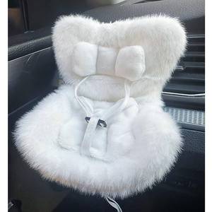 lot 14280 image: SwiftServ Doll Car Seat for 3��8 inch Figures, Fits Character Plushes, Blind Box Dolls & Vinyl Collectibles, Includes Air Vent Clip & Desktop Stand, Cute Car Ornament for Collectors (White)