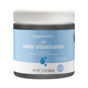 lot 14291 image: Amazon Basics Gel Odor Eliminator, Activated Charcoal, Fragrance Free, 17 Oz, Pack of 1