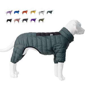 lot 14303 image: ArmyGreen Dog Jacket, 4-Legs Covered Waterproof Windproof Reflective Warm Dog Vest, Zippered Adjustable Outdoor Snow Jacket for SmallMediumLarge Dogs - XXXL