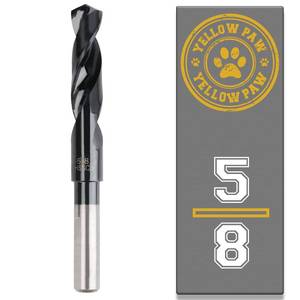 lot 14306 image: 58 Inch Drill Bit for Metal - Industrial Grade M35 Cobalt Titanium Aluminum Nitrite - 58 Diameter & Total Length of 6 with Working Length of 3 Easily Drill Into Metal, Steel, & Aluminum