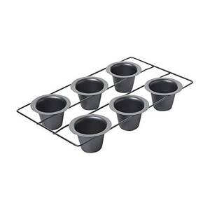 lot 14322 image: Chicago Metallic 6-Cup Popover Pan, Heavyweight Aluminized Steel with Nonstick Coating, Ideal for Yorkshire Pudding, Muffins, and Popovers