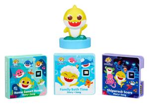 lot 14327 image: Little Tikes Story Dream Machine Baby Shark Family Collection, Storytime, Books, Audio Play Character, Gift and Toy for Toddlers and Kids Girls Boys Ages 3 Years