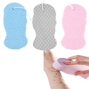 lot 14331 image: 3PCS Magic Exfoliating Body Bath Sponge, Soft Exfoliating Bath Sponge,Remover Dead Skin and Reusable (Blue, Pink, Gray)