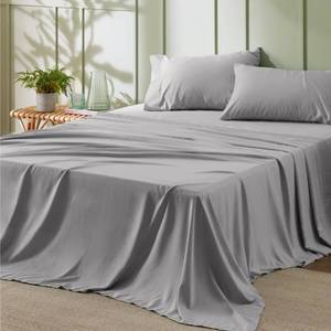 lot 14350 image: Bedsure Queen Sheet Set - 4 Pieces Soft Queen Size Sheets - Breathable & Cooling - Hotel Luxury - Easy Care Polyester Microfiber Bedding for Women, Men, Grey