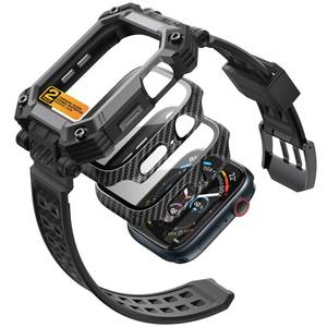 lot 14361 image: i-Blason for Apple Watch Series 1110 46mm Case with Band Multiuse 2X Bumper Cases with Tempered Glass Protector Heavy Duty Protection Sport Shockproof Rugged Band for Apple Watch 11 46mm, Black