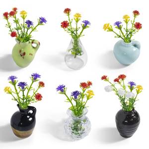 lot 14363 image: rhinocats Mini Vase Magnets for Fridge,Locker Magnets, Cute Magnetic Ceramic Vases for Refrigerator Kitchen Locker Office (6 Pack)