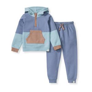 lot 14400 image: Burts Bees Baby Baby Boys Shirt and Pant Set, Top & Bottom Outfit Bundle, 100% Organic Cotton
