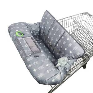 lot 15697 image: RHYDEER Shopping cart Cover for Baby high Chair Cover, roll in and go, Universal fit, Grey Arrow