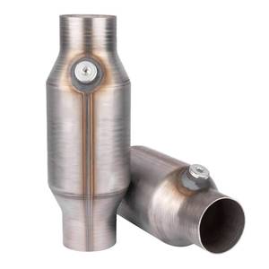 lot 15723 image: Yeoflagtrade Catalytic Converter 2.5 Inch 2 Pcs, High Flow Universal Catalytic Convert Inlet Outlet 2.5 In, Direct-Fit Catalytic Convertor with O2 Port (EPA Compliant)