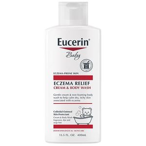 lot 16013 image: Eucerin Baby Eczema Relief Cream and Body Wash Gentle Cleanser - 13.5 fl oz