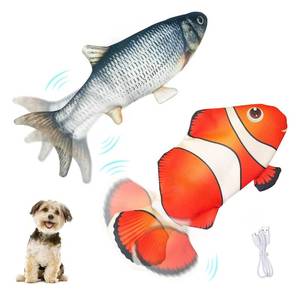 lot 16036 image: Petgravity Electric Moving Dog Fish Toy 2 Pack with Updated Motor Realistic Flopping Fish Oxford Cloth Interactive Dog Toys Pet Toys for Small Dogs (with a Washable Spare Cover)