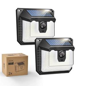 lot 16037 image: Philips Solar Lights Motion Sensor Outdoor, 120 LEDs Solar Powered Security Lights,3 Lighting Modes, Waterproof Wall Lights for Outside Yard Fence Garden Garage