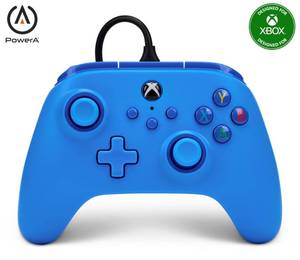 lot 16044 image: PowerA Wired Controller for Xbox Series XS - Blue, Gamepad,Video GameGaming Controller, Works with Xbox One, Officially Licensed
