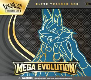 lot 16068 image: Pok�mon TCG Mega Evolution Elite Trainer Box - Mega Lucario all packs appear to be open