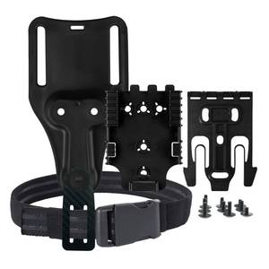 lot 16073 image: QLS with Mag Pouch  Quick Locking System Kit & Magazine Holster  Quick Draw Holsters  Plastic Fixing Back Clip 2.0 inBelt Loop Adapter 2.25 in (QLS & Mid Ride Loop-Modular Leg Strap)