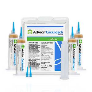 lot 16089 image: Advion Cockroach Gel Bait, 4 Tubes x 30-Grams, 1 Plunger and 2 Tips, Indoor and Outdoor Use, Roach Killer Gel for American, German and Other Major Cockroach Species (2 Pack)