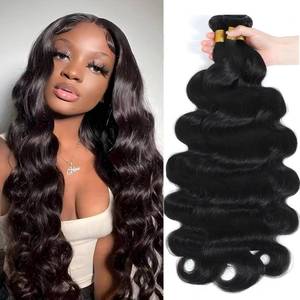 lot 16108 image: Ailabi Brazilian Human Hair Bundles 18 20 22 Inch Body Wave Bundles Human Hair 11A Unprocessed Virgin Quick Weave Sewn In Hair for Black Women
