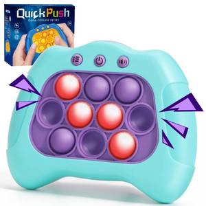 lot 16131 image: AOTIBO Fast Push Machine Light Up Fidget Toys for Kids Adults, Handheld Game for Kids 3-12, Quick Push Bubble Stress Toy, Sensory Toys Travel Games, Xmas Birthday Gifts for Boys Girls (Blue - Purple)