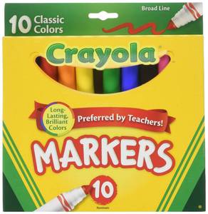 lot 16424 image: Crayola 58-7722 Classic Color Broad Line Markers 10 Count