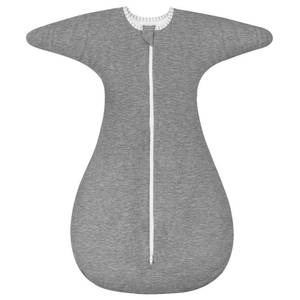 lot 16425 image: ZIGJOY Shark-Fin Transitional Swaddle for Newborn - 2.5 Tog Rayon Made from Bamboo Transition Swaddle Sleep Sack 3-6 Months Baby Arms Up Swaddle Blanket with 2-Way Zipper, Grey