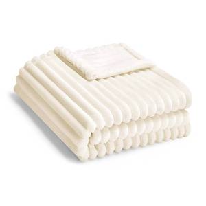 lot 16479 image: Eonkasp Soft Fleece Baby Blanket Ultra Cozy Baby Blankets for Boys Girls Warm and Lightweight Infant Toddler Newborn Receiving Gift with Reversible Stripes for Crib Stroller, 30x40 Inch, Cream