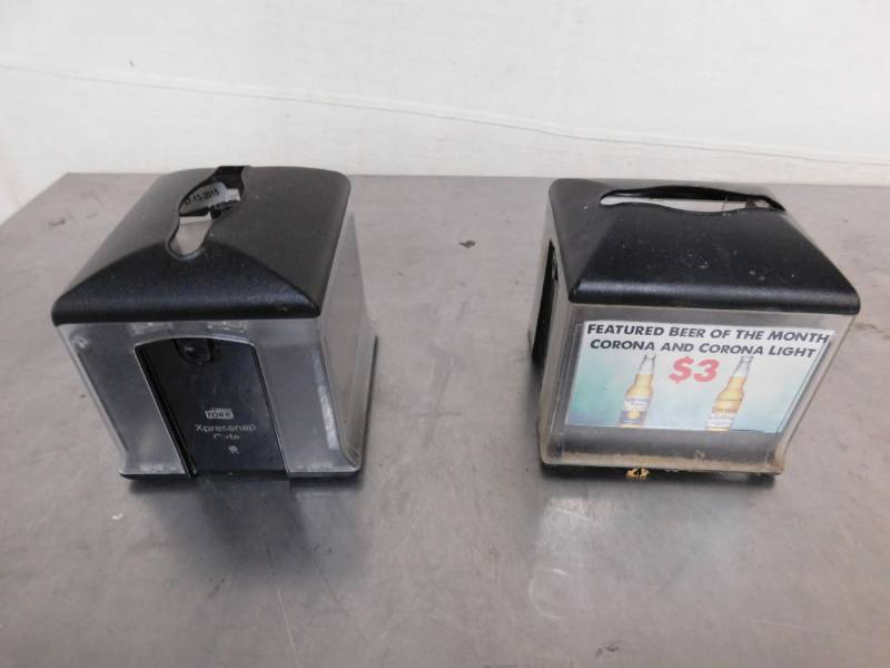 lot 1590E image: 2 Tork Xpressnap Napkin Dispenser