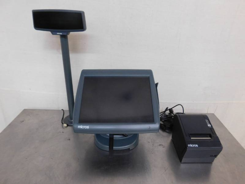 lot 1570 image: Micros Workstation with Printer and Display