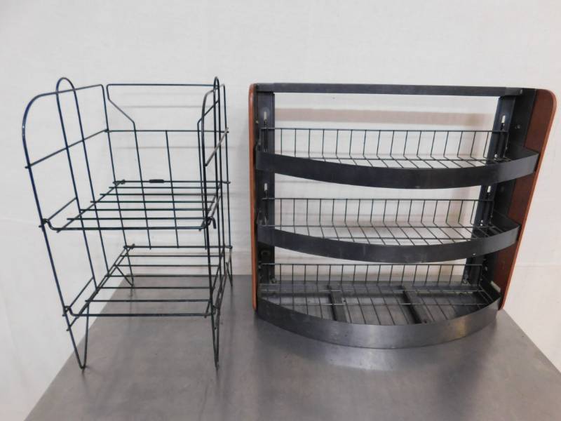 lot 1701 image: Metal Display Shelf and Wire Frame Shelf