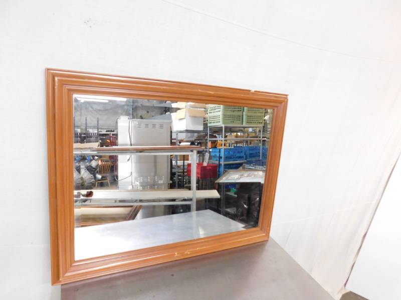 lot 1746 image: Large Wood Framed Mirror
