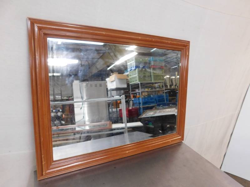 lot 1747 image: Large Wood Framed Mirror