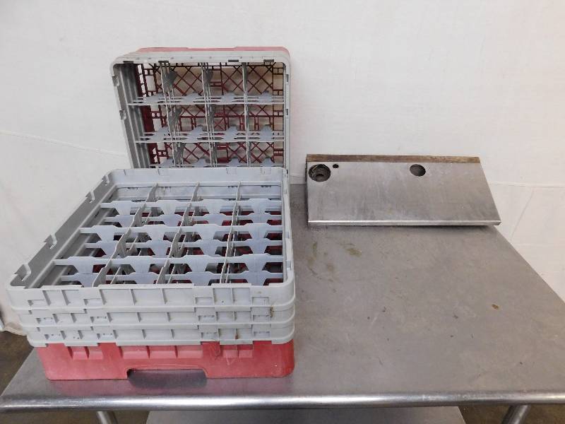lot 1173 image: 2 Dishwasher Racks and Stainless Steel Shelf