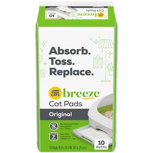 lot 23242 image: Purina Tidy Cats Breeze Absorbent Cat Litter Pads  247 Odor Control  Refill Pack  10 ct. Pouch