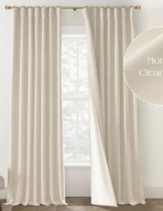 lot 23252 image: Aipilto Pinch Pleated Blackout  Curtains, 40x108, 2 Panels