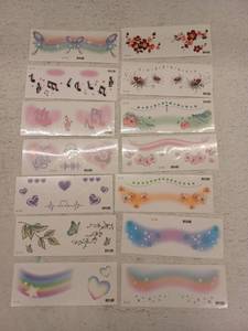 lot 23269 image: 14 Pieces Temporary Face Tattoo, 3 Pack