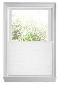 lot 23272 image: Home Decorators Collection Snow Drift Top Down Bottom Up Cordless Light Filtering Cellular Window Shades-39 in W x 64 in L