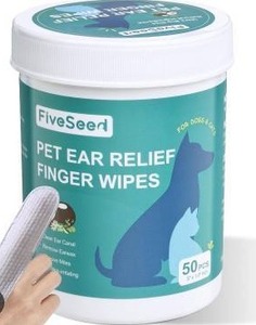 lot 23274 image: Pet Ear Relief Finger Wipes - 2 Pack