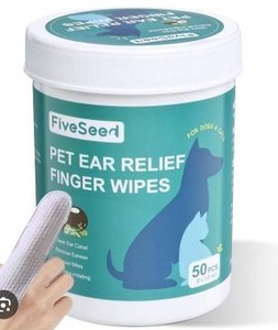 lot 23280 image: Pet Ear Relief Finger Wipes - 2 Pack