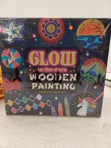 lot 23308 image: Glow in the Dark Wooden Painting Craft Kit, Lot of 2