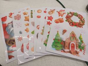 lot 23341 image: Christmas Window Cling Sticker Set