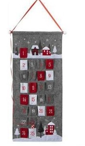 lot 23345 image: Felt Advent Calendar with Winter Scene