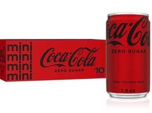 lot 23346 image: Coca-Cola Zero Sugar Mini Cans 10-Pack
