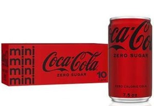 lot 23348 image: Coca-Cola Zero Sugar Mini Cans 10-Pack
