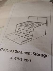 lot 23349 image: Christmas Ornament Storage Container with Dividers