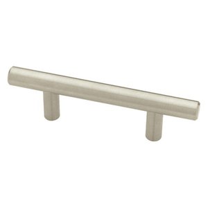 lot 23362 image: Liberty Hardware Franklin Brass 3 in. European Steel Bar Style Cabinet Pull Handle, 4 Pack