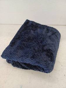 lot 23368 image: Plush Navy Throw Blanket, 40x50