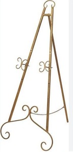 lot 23387 image: Decorative Gold Metal Easel Stand