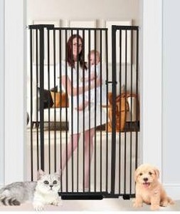 lot 23401 image: 55.1 Inch Extra Tall Pet Gate, Adjustable 29.92-43 Wide