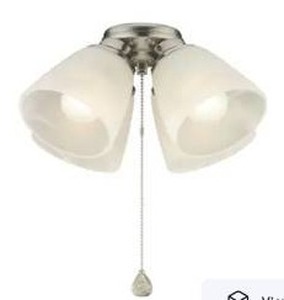 lot 23418 image: Harbor Breeze 10-in 4 -Light Silver LED Ceiling Fan Light Kit