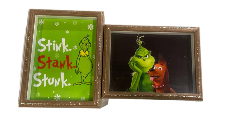 lot 38 image: The Grinch and Max Framed Art Set